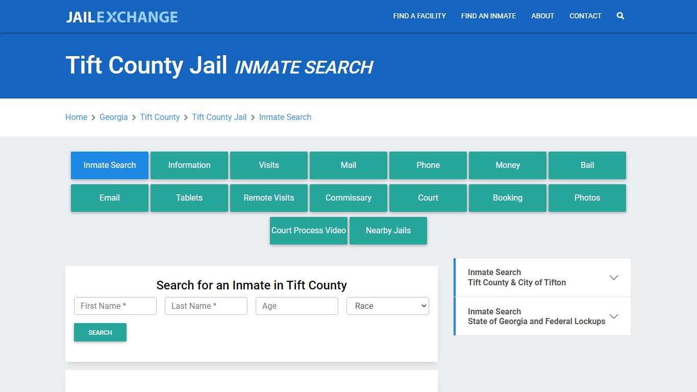 Tift County Jail, GA Inmate Search: Roster & Mugshots